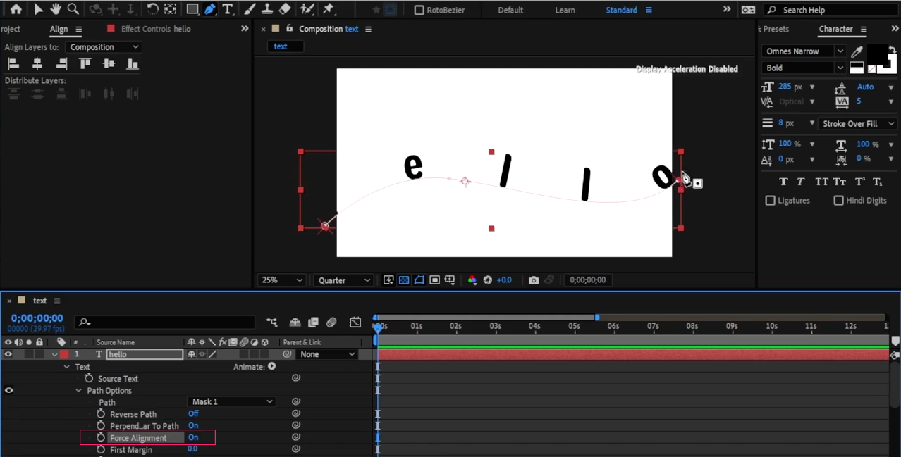 How to Move Text Through a Path in After Effects - Skillademia